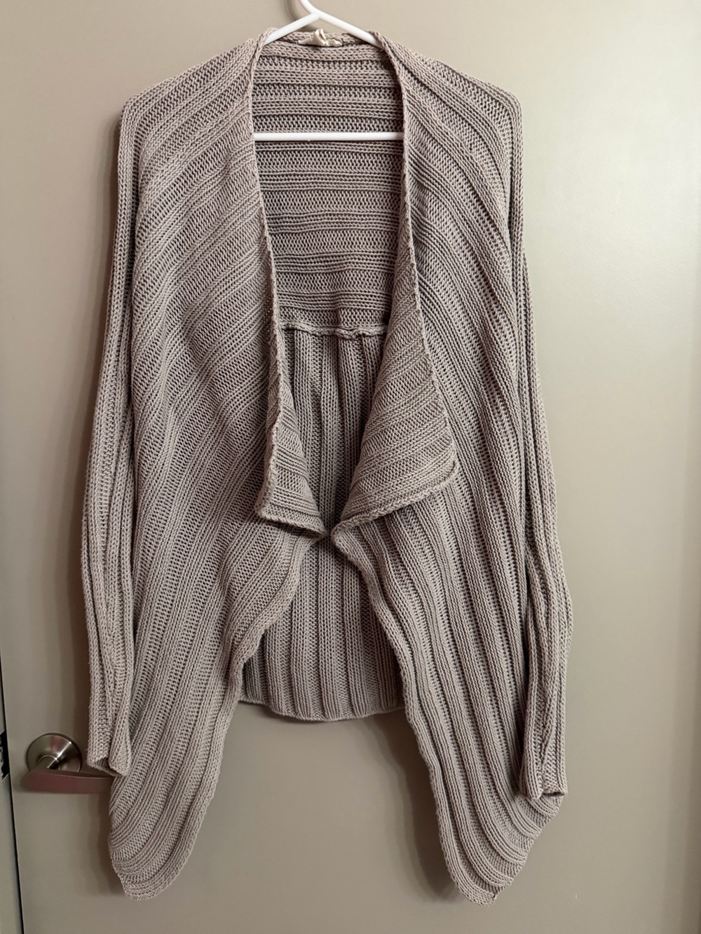 Eileen Fisher Open Front Knit 100% Cotton Sweater